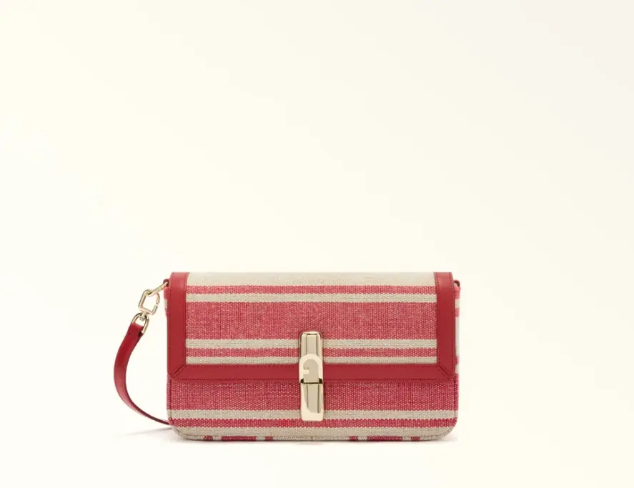Iride Small Toni Luca Red Striped Crossbody Bag WB01826
