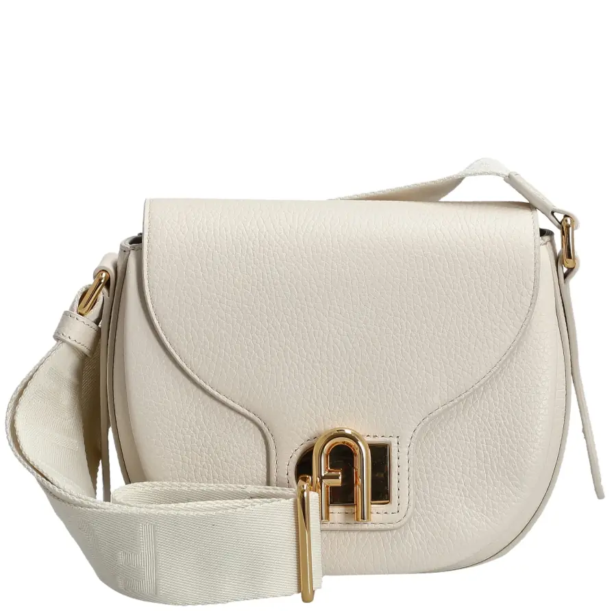 Lotus Mini Light Beige Leather Crossbody WB01491