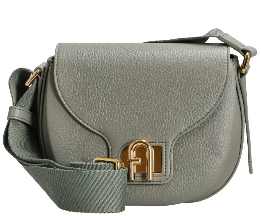 Lotus Mini Green Leather Crossbody Bag WB01491
