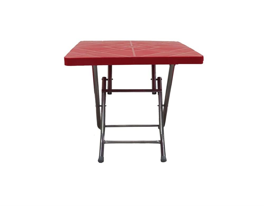 Prestij Katlanabilir Ayak Masa, 80x80, Kırmızı