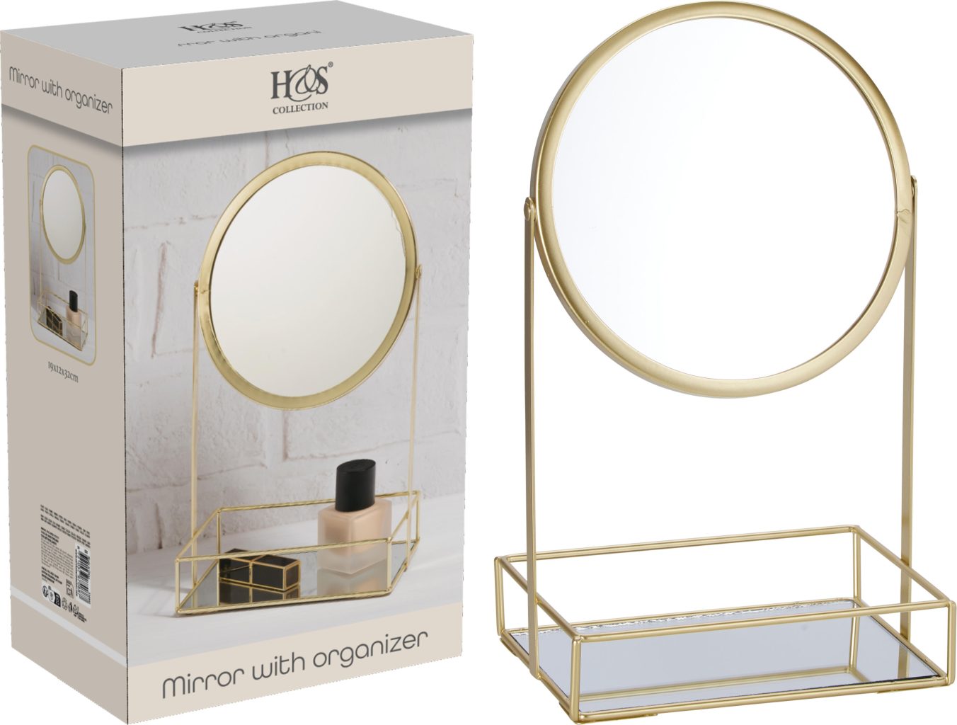 Jewelry Rack W Mirror 19x12x32