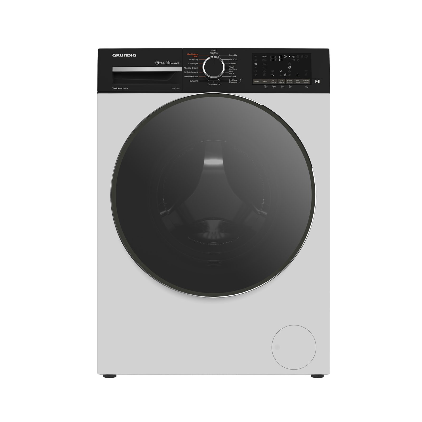 GPWD 107454 Grundig 10 Kg 7 Kg Yıka Kurut Kurutmalı Çamaşır Makinesi