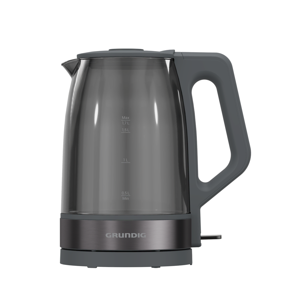 WK 6440 Grundig Füme Camlı Dark Inox Kettle & Su Isıtıcı