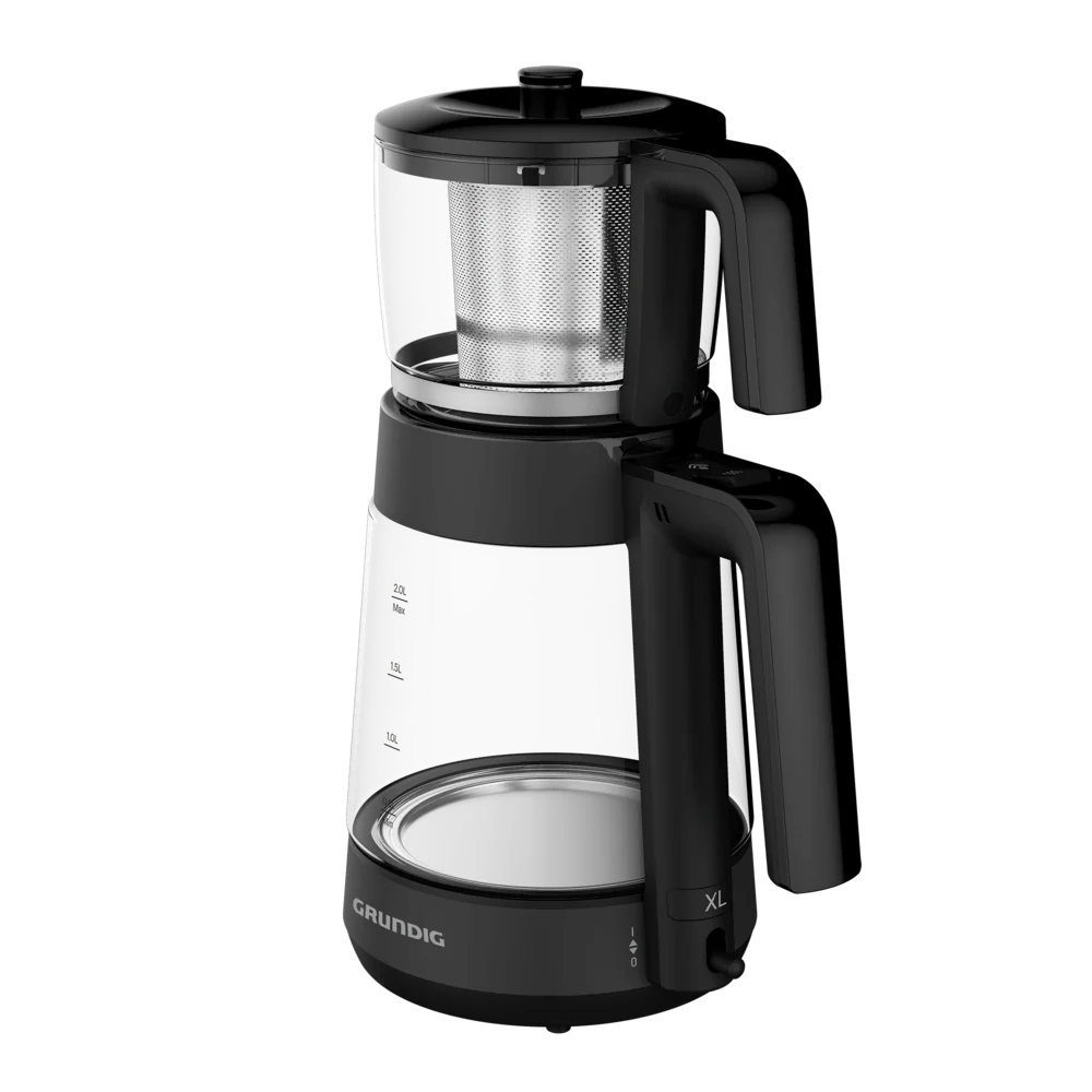 TM 4587 G Grundig XXL Cam Demlikli Siyah Antrasit Çay Makinesi