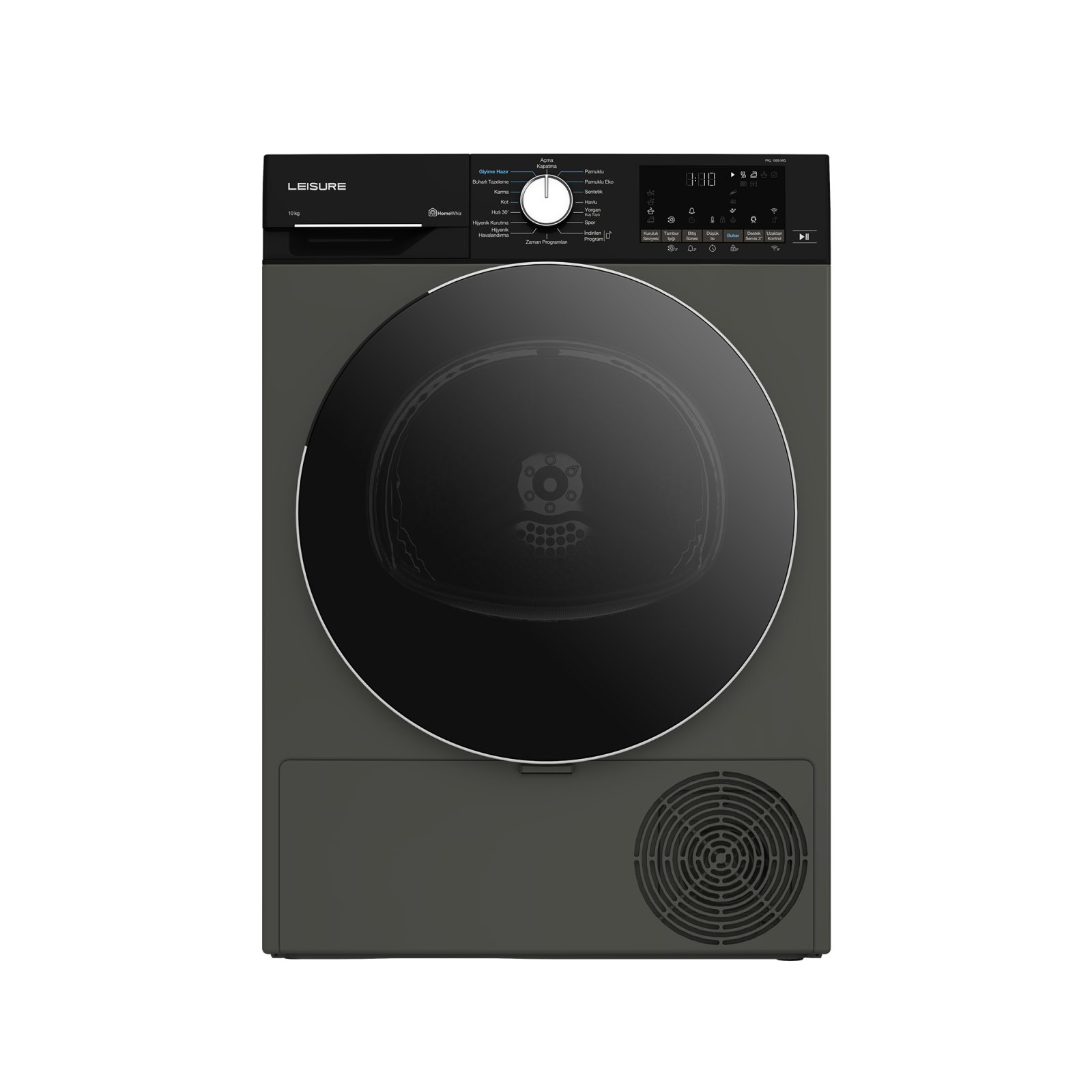 PKL 1009 MG Leisure 10 Kg Isı Pompalı Manhattan Gray Kurutma Makinesi