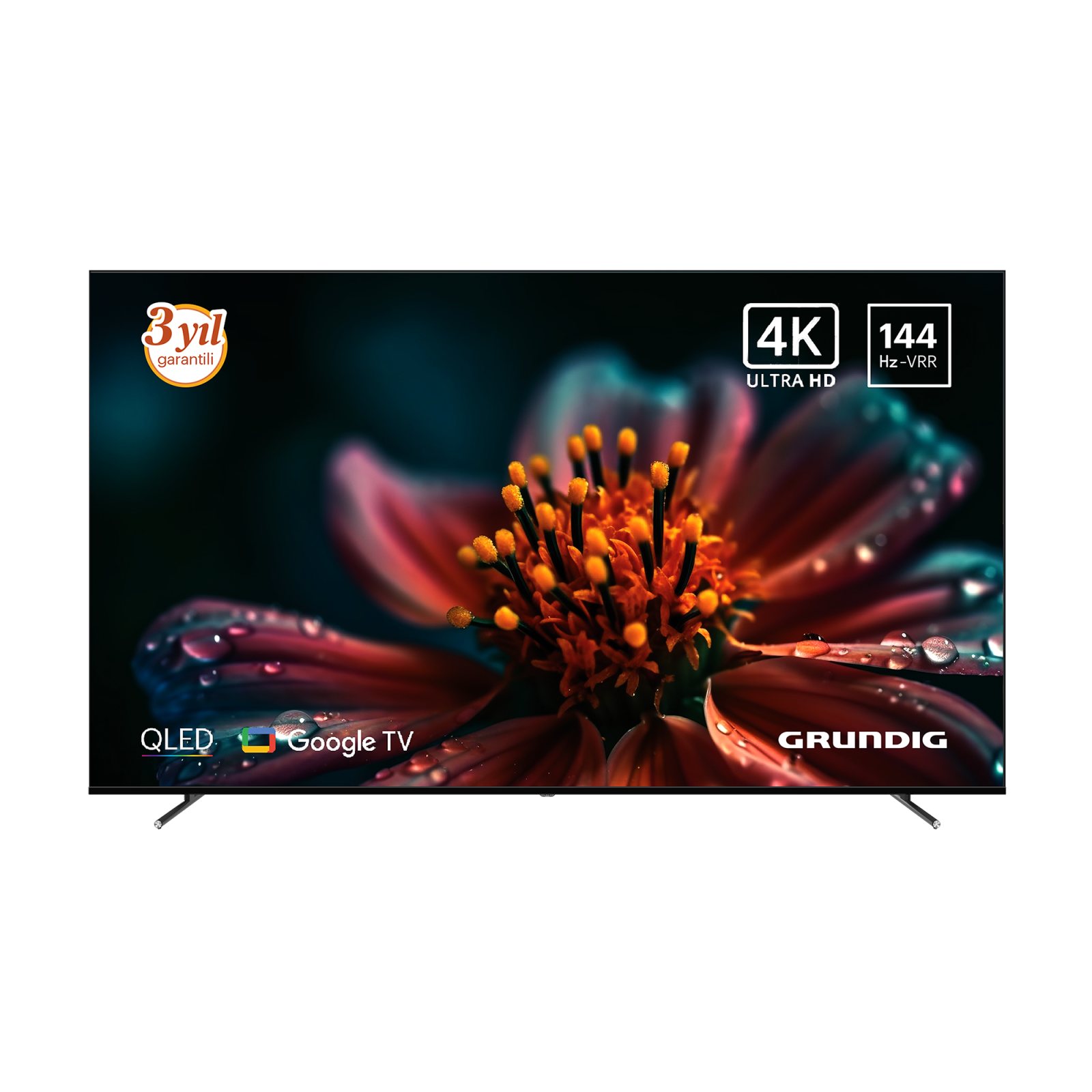 85 inch Grundig AI Google QLed TV 120Hz VRR (4K@144Hz) 85GRD-HJ1T00 (85 GQ 880)