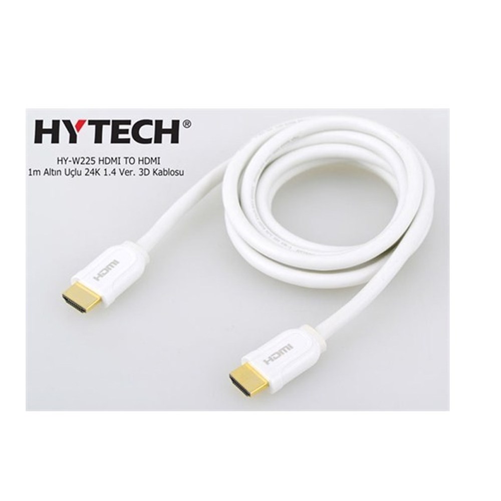 Hytech HY-W225 HDMI TO HDMI 1m Altın Uçlu 24K 1.4