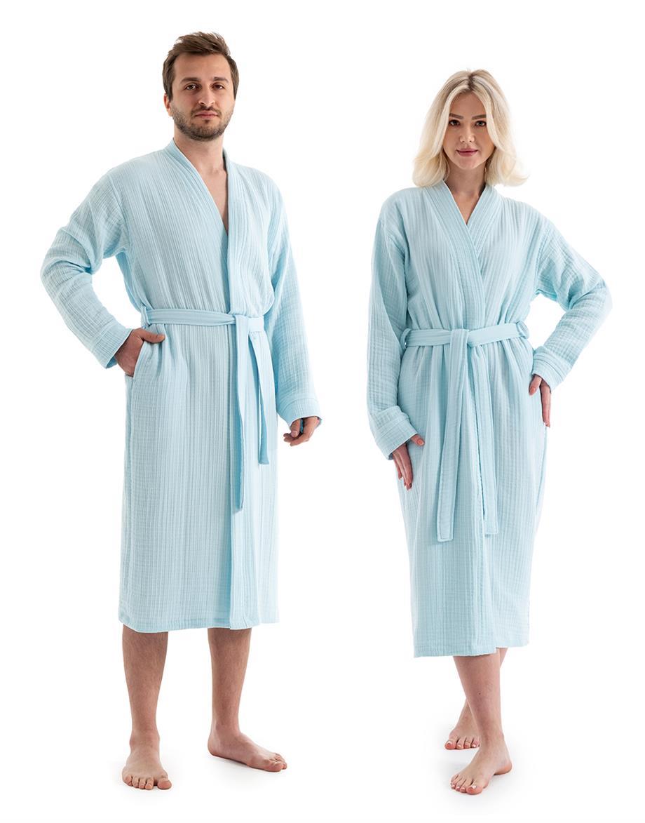 Unisex Kimono Müslin Bornoz-Havlu Seti