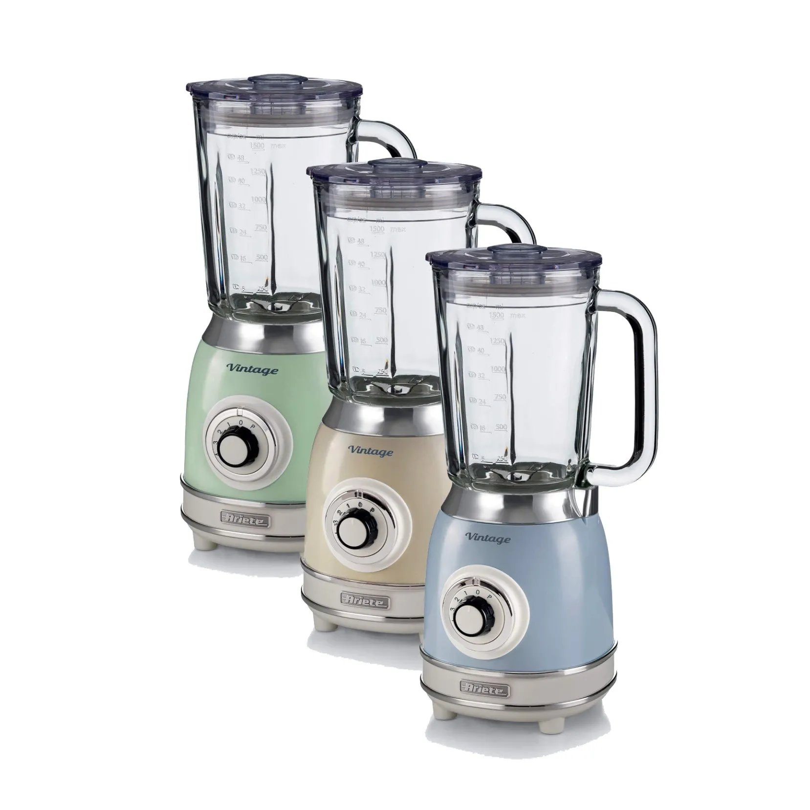 Ariete Vintage Blender Cam Hazneli 1000 Watt - Mavi