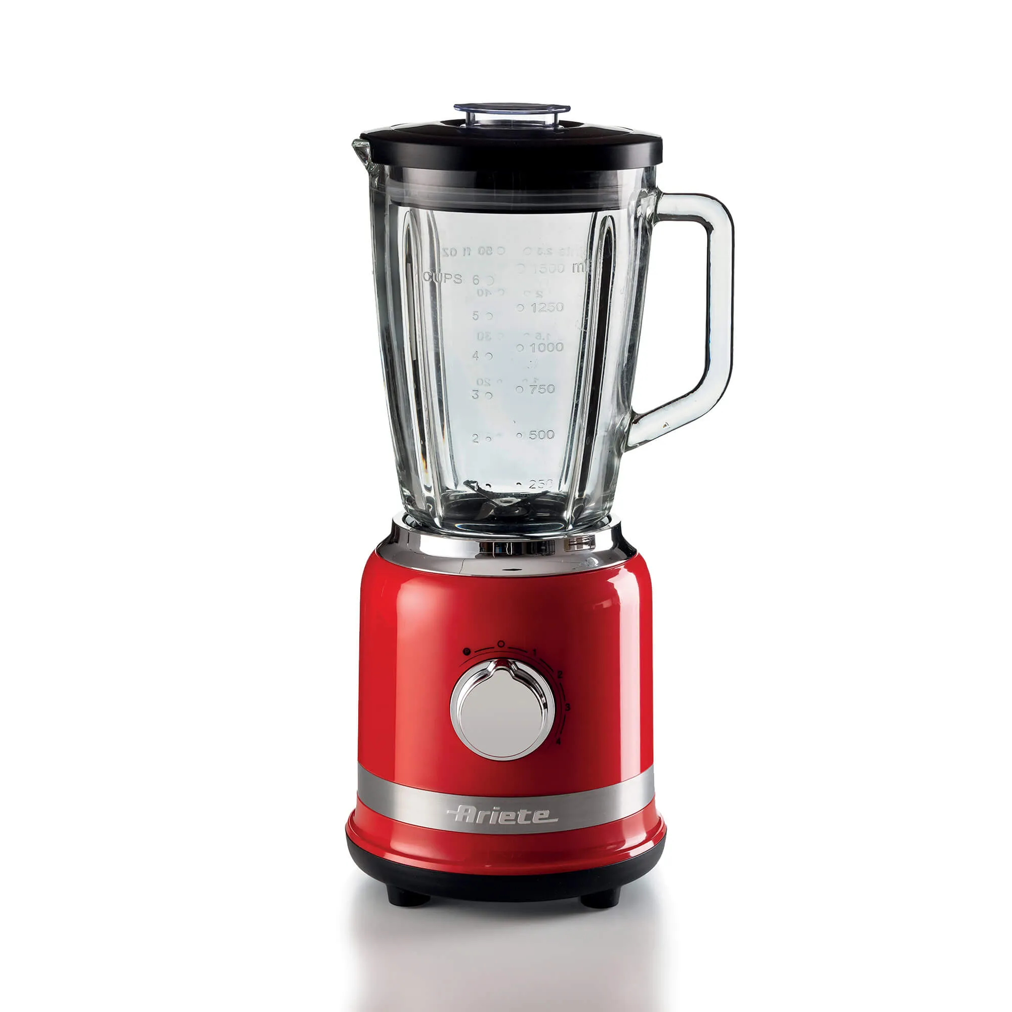 Ariete Moderna Blender Cam Hazneli -1,000 Watt - Çelik bıçaklı (Kırmızı)