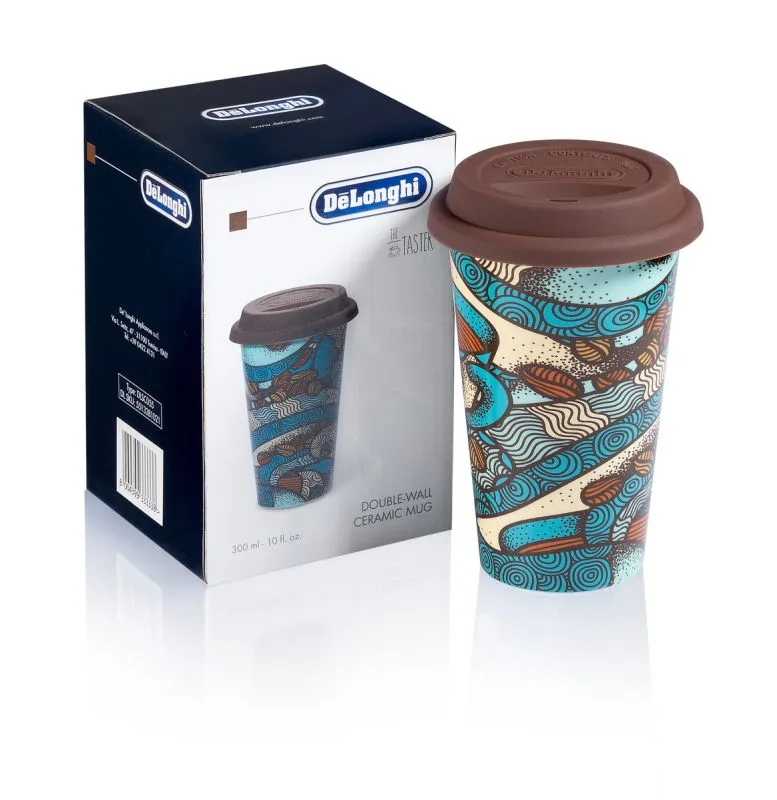 Delonghi - Çift duvarlı seramik kupa - 300 ml (The Taster Blue)