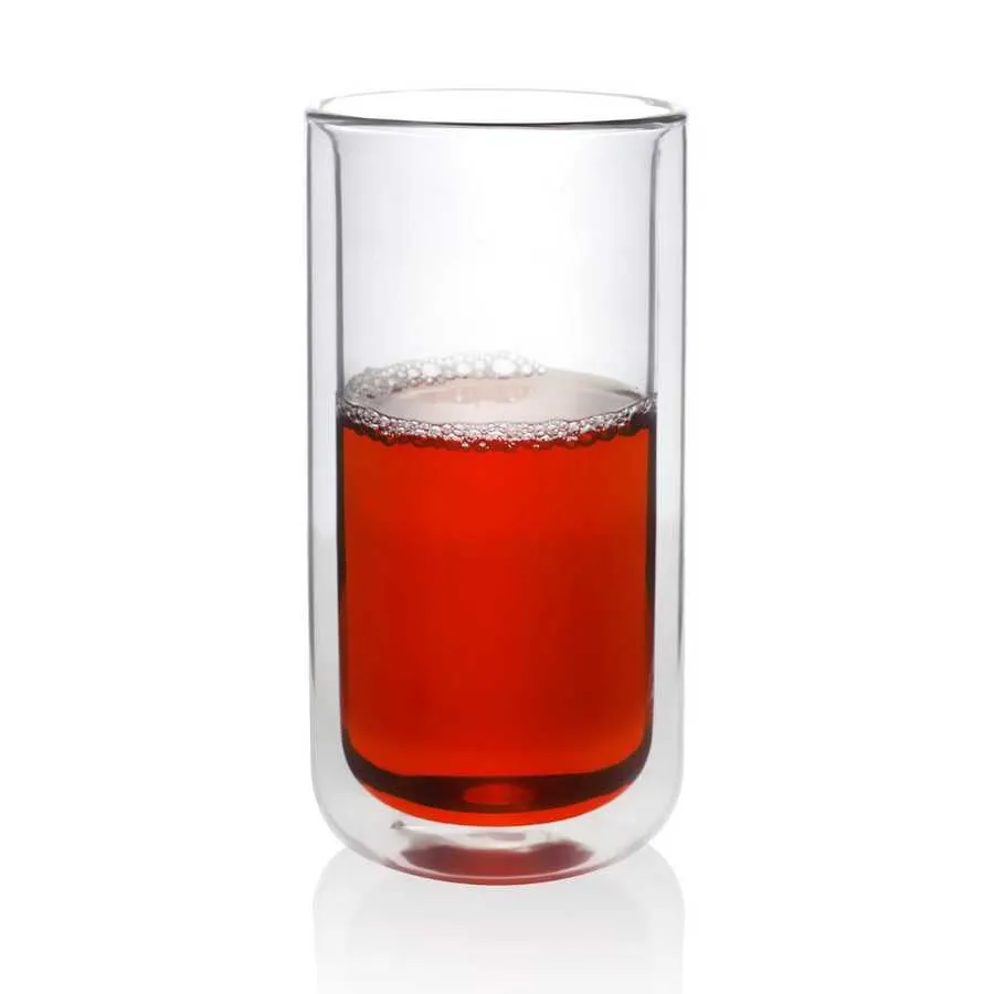 Büyük boy Düz Bardak Çift Katman Çift Cidarlı - 500 ml